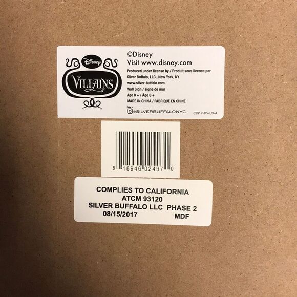 Ursula Disney Villains Wall Art 13x19 New RARE Little Mermaid - Picture 5 of 7